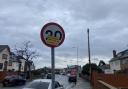 A 20mph speed limit covered by a sticker opposing the rollout. This limit has been in place since at least 2016. Credit: Edward Barnes