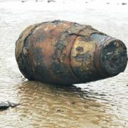 The item on New Brighton beach that was, at first, thought to have been a possible ordnance device, but turned out to be a barrel