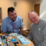 Local service manager Liam Randles, from Sanctuary Supported Living’s Cardigan House, with service user Malcolm Slater