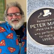 Plaque unveiled in memory of Pete The Busker