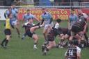 Caldy’s Cameron Davies kicks against Sedgley Tigers. The Wirral side extended their 100% record. Photo credit: John Lyon