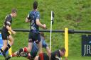 Action from Caldy's victory over London Scottish