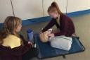 The pupils learning CPR