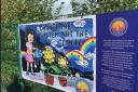 Mural created for Bebington station by Caption: Year 8 students from Wirral Grammar School for Girls