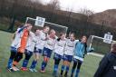 Wirral Grammar School for Girls celebrate after their semi final win