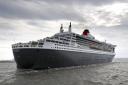 QM2 Sails into the Mersey