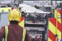 Runcorn firefighters tackled a skip blaze
