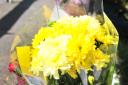 Floral tributes left at the scene in Fender Lane