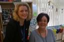 Sandra Kirkham pictured at Wirral Hospice St John's with Michelle Talgam