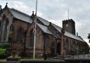 The flag at St Mary & St Helen Neston Parish Church at half-mast this morning. Credit: Robert Clive