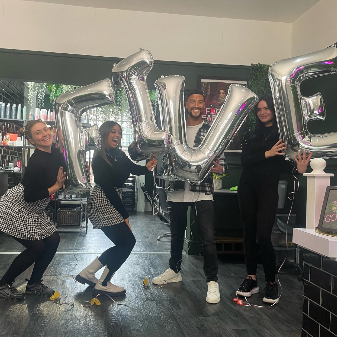 Aaron Jones Hairdressing has just celebrated its fifth birthday