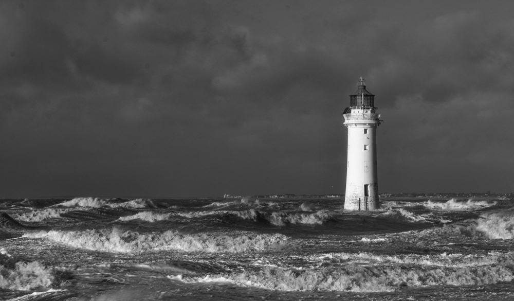 A winter storm at Perch Rock Lighthouse by Neil Everett