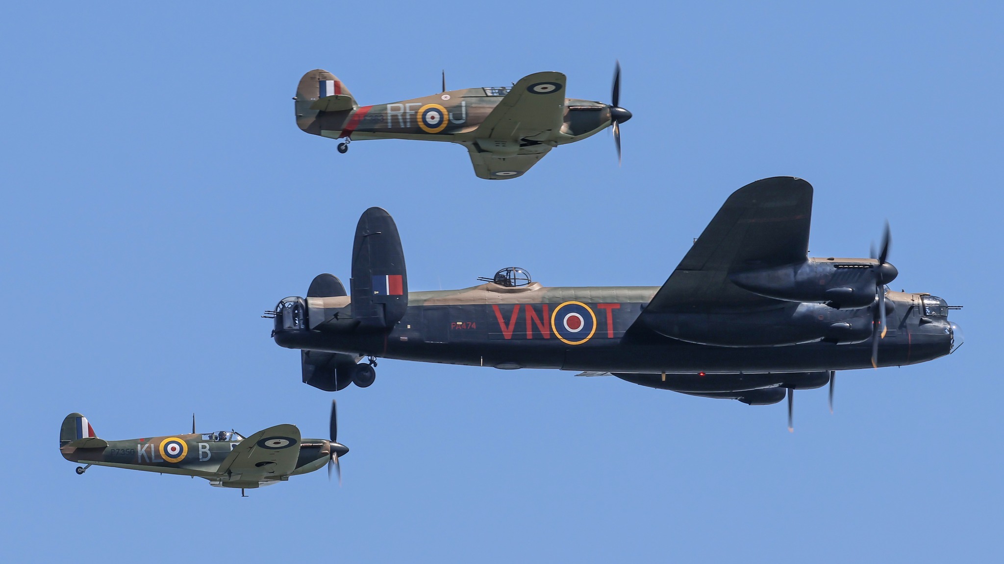 The Battle of Britain memorial flight at the Battle of the Atlantic anniversary by Ray Yu