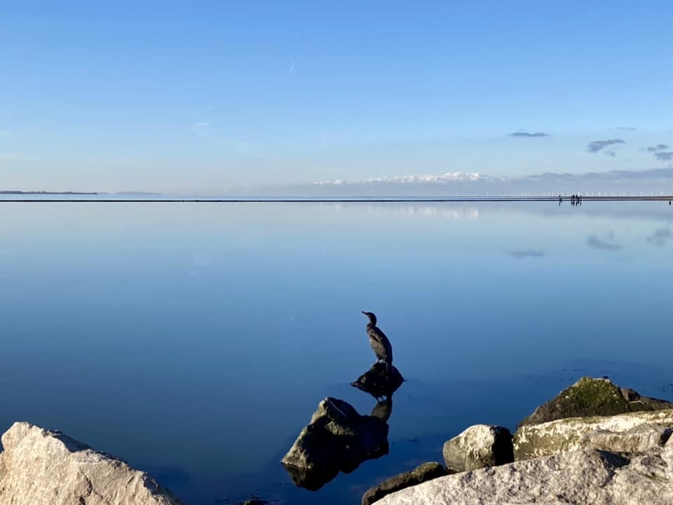 Calm on West Kirby marine lake by Jane Guy