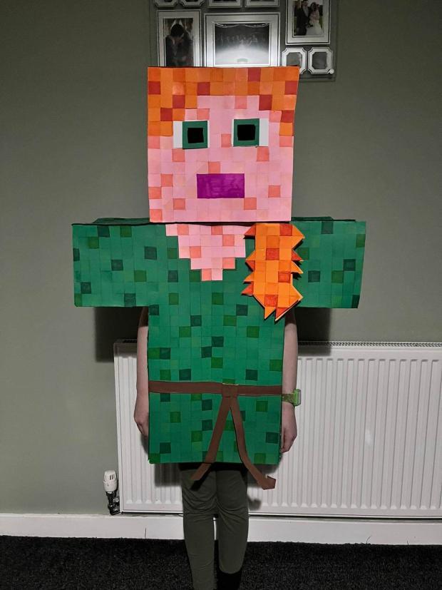 Summer Williams from Lingham Primary School from was Alex from Minecraft