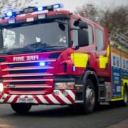 Discarded fireworks in an outbuilding were believed to be the cause of a fire