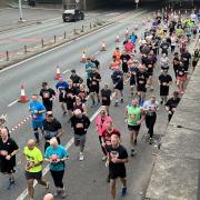 Runners heading into the Kingsway Tunnel