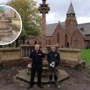 Paul Dutton (Left) and Steve Walling (Right) wanted to fix the cenotaph in time for Remembrance Day.
