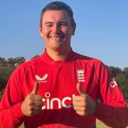 England LD skipper Chris Edwards celebrates their win over South Africa