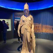 The captivating marble statue of the goddess Athena