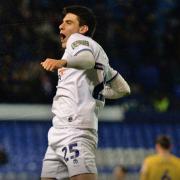 Rob Apter celebrates after scoring Tranmere's winner in the 2-1 victory over Mansfield