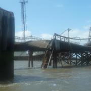 The partially collapsed pier