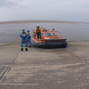 Hoylake RNLI's hovercraft crew went to aid of three dog walkers became cut off by the tide on Leasowe Beach on on Thursday (May 2)