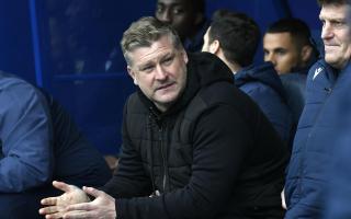 Former Oxford United head coach Karl Robinson in the dugout at the Kassam Stadium earlier this season. Picture: David Fleming