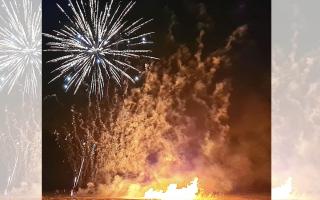 Hundreds of people watched the firework display at Hoylake Sailing Club raising over £1,500 for the RNLI
