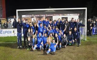 Cammell Laird 1907 FC celebrate after their trophy win