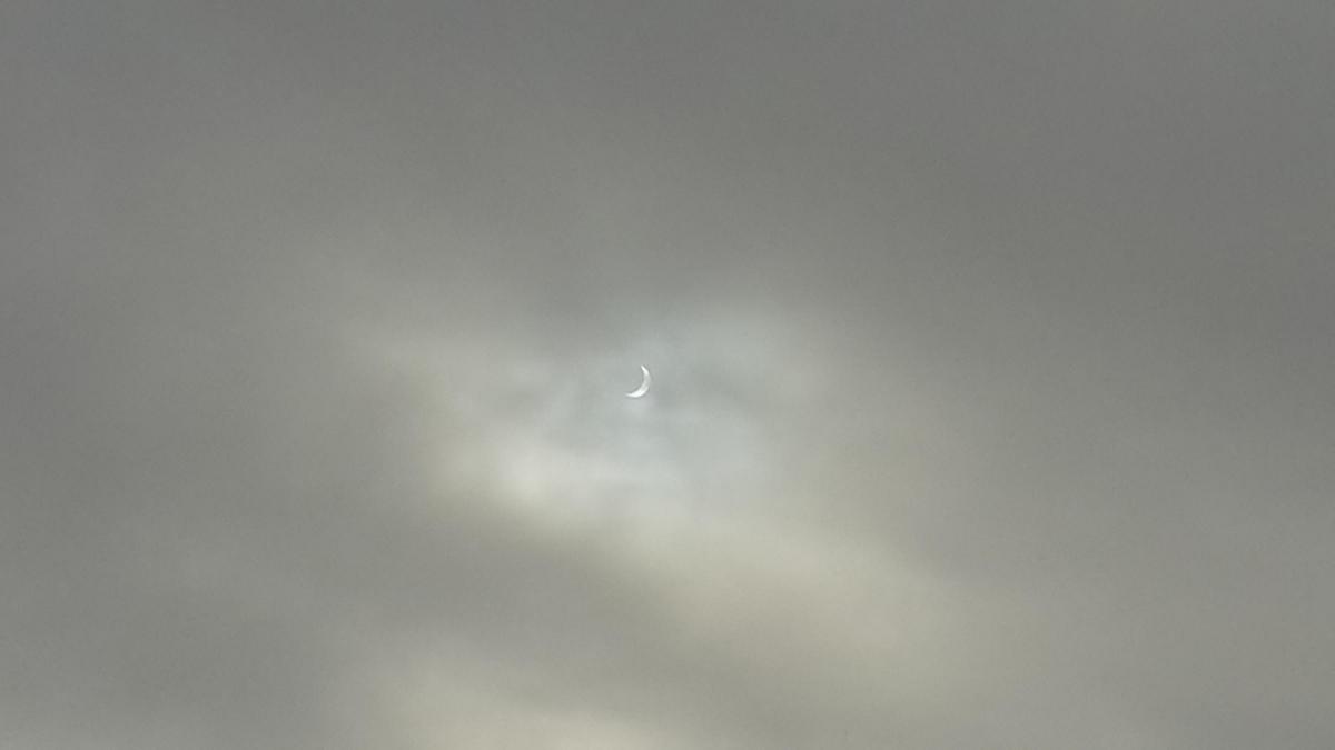 The last of five pictures sent in from Lynne Mearns at Bidston Avenue Primary during this morning's solar eclipse.