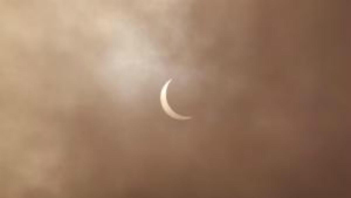 Pete Kehoe from Woodchurch sent in this picture of this morning's solar eclipse.