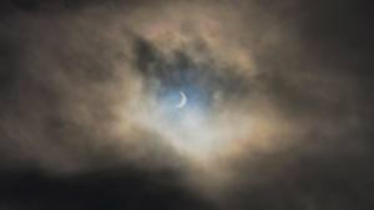 Daniel Sanxis captures the view from his loft during this morning's eclipse.
