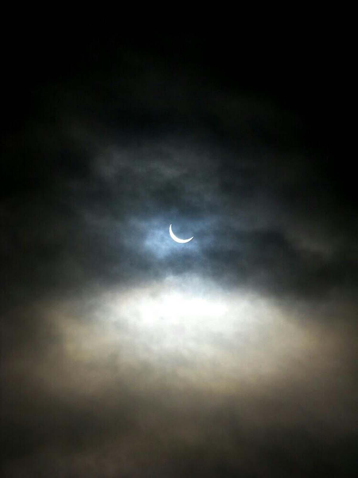 The Birkenhead Park team sent in this image of the eclipse over the park