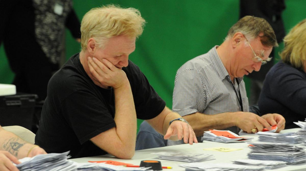 Pictures from the general election night 2015 taken at Bidston Tennis centre