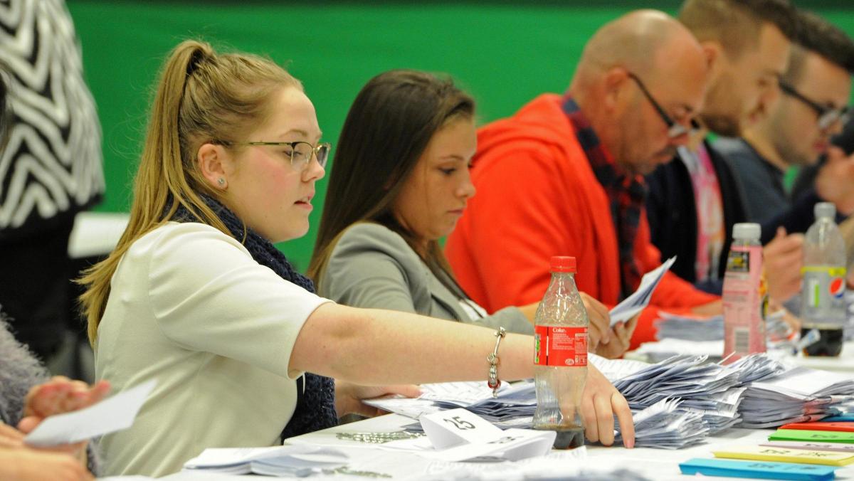 Pictures from the general election night 2015 taken at Bidston Tennis centre