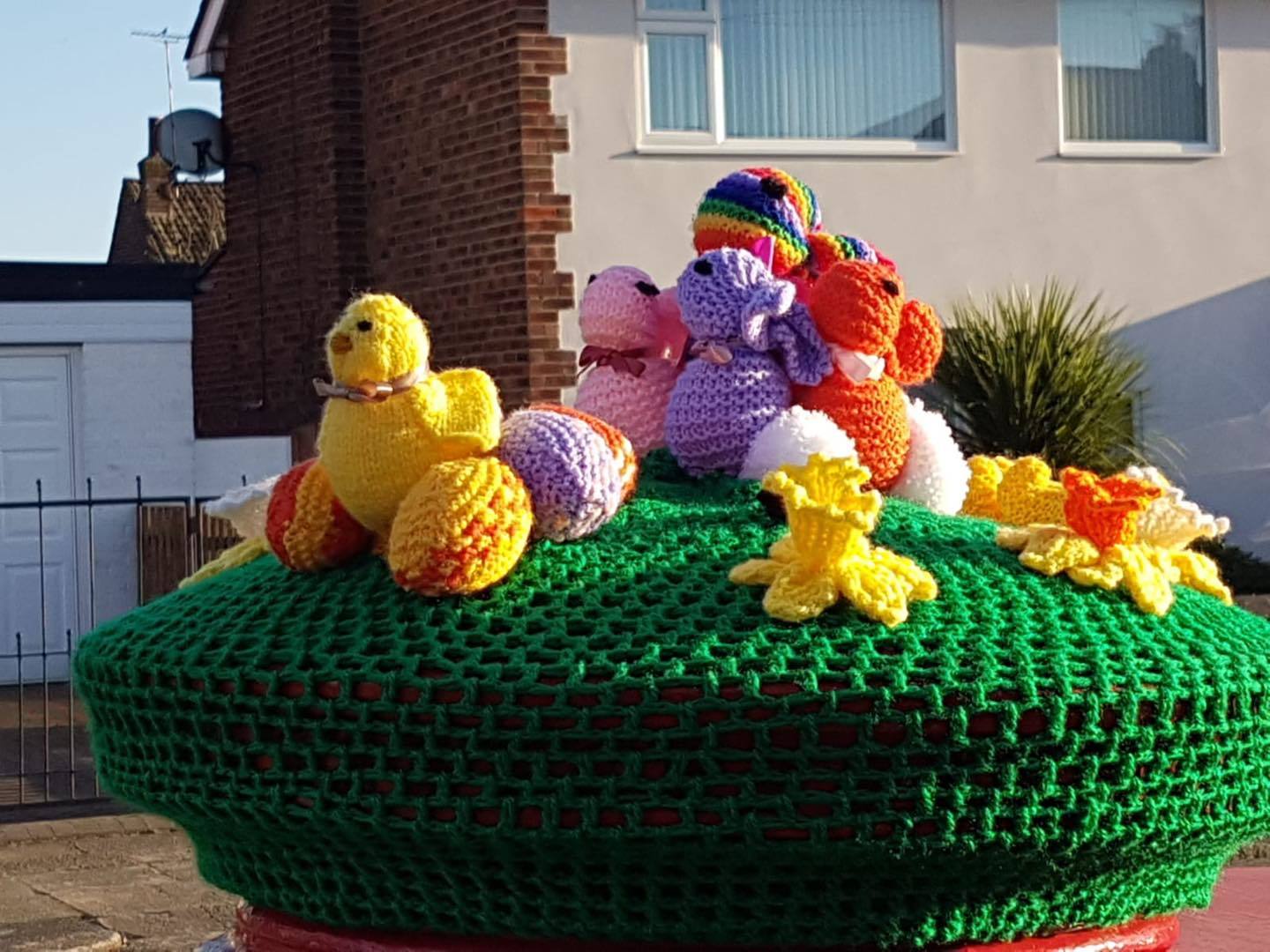 Easter topper on postbox
