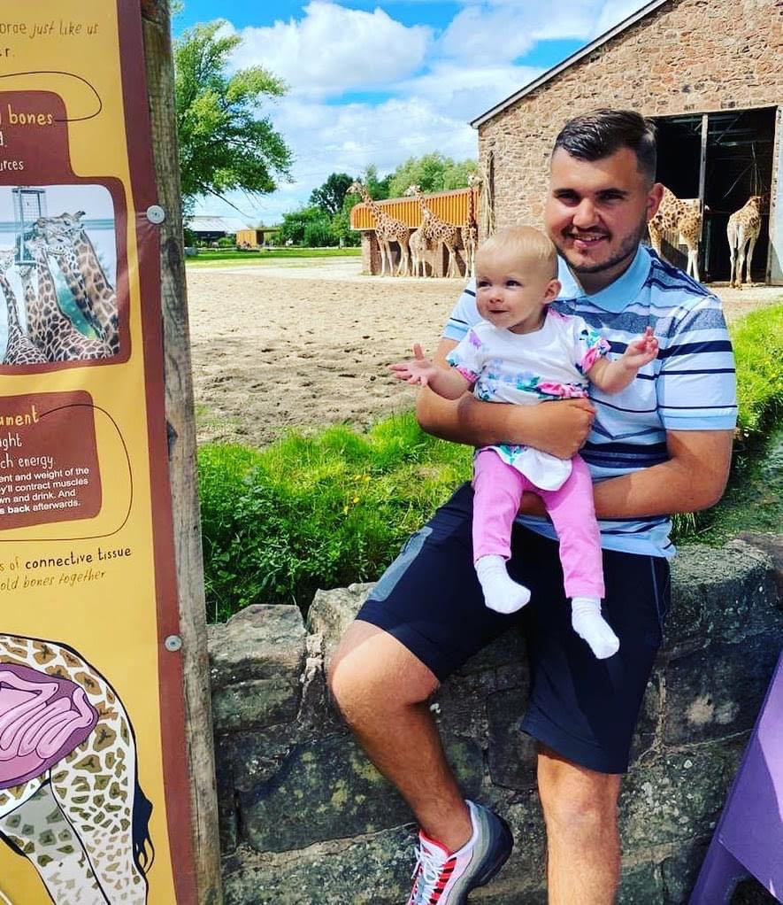 Ben Wynne with his daughter Poppy at Chester Zoo.