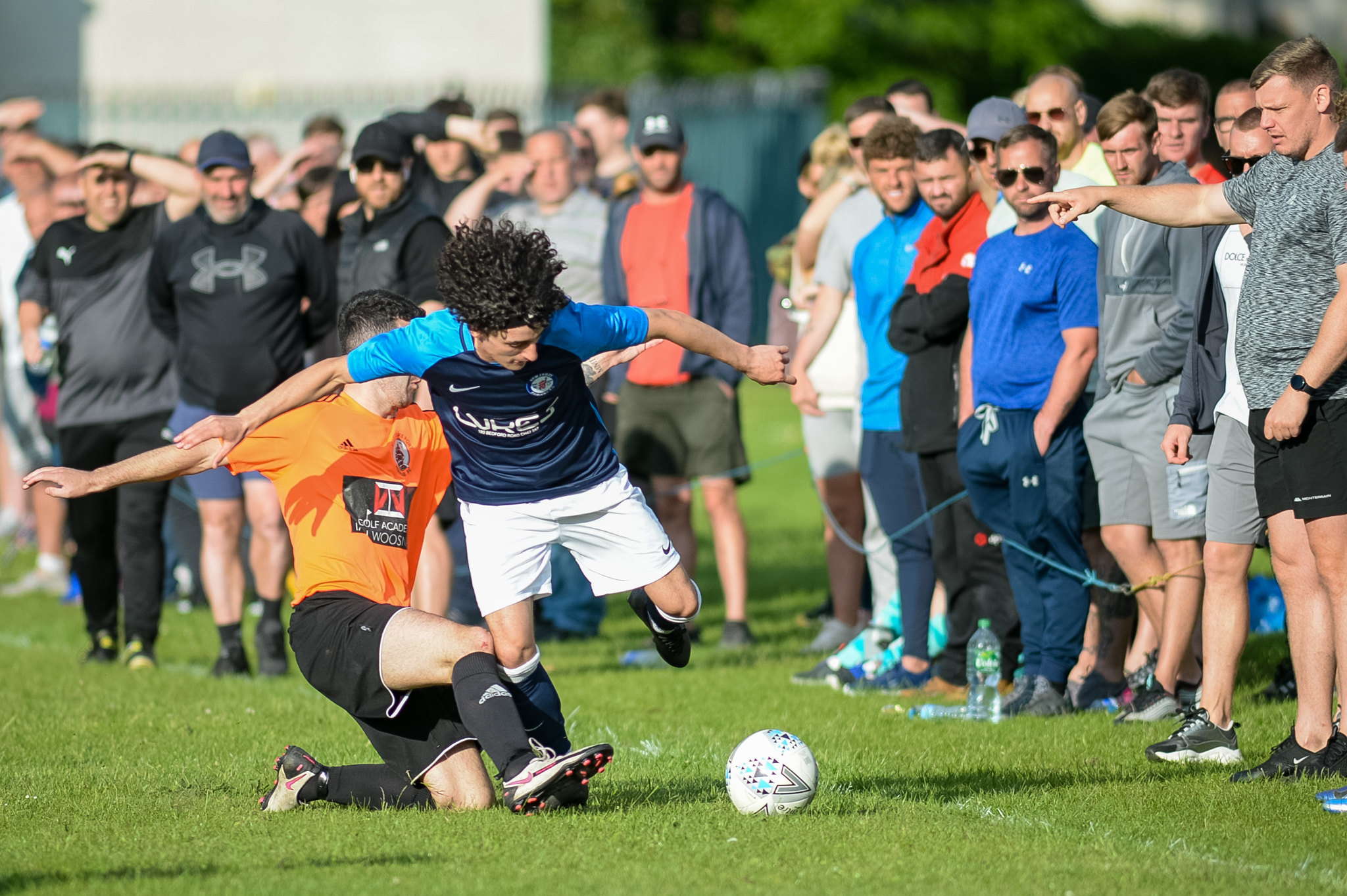A huge crowd saw New Ferry Rangers face Rivacre FC in the Premier Cup semi-final. Last minute equaliser sparked wild scenes. Photos: Phil Bryan
