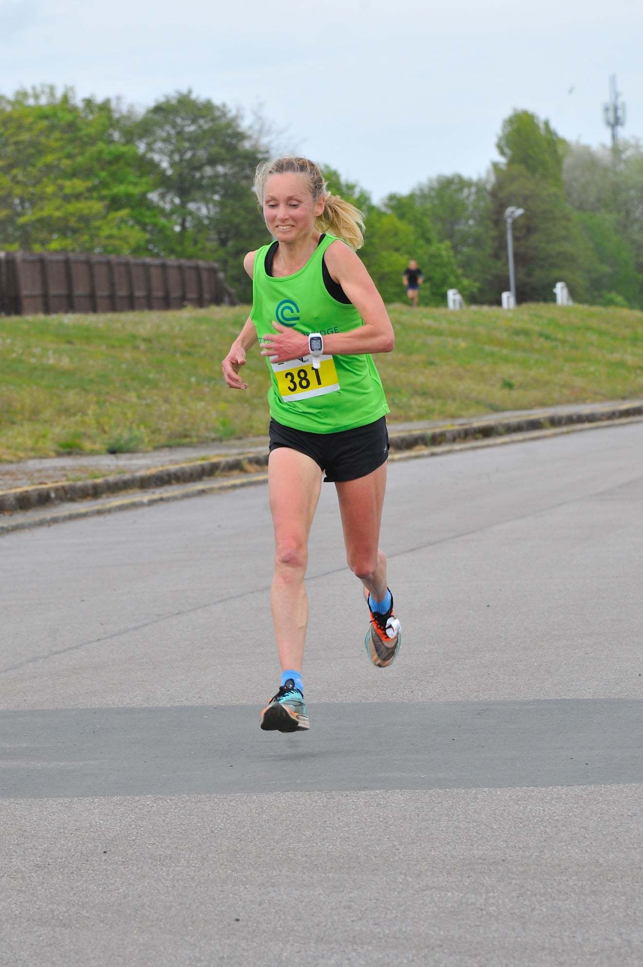 Sarah, pictured, has represented the country in running events and so far, three of her children have earned national vests