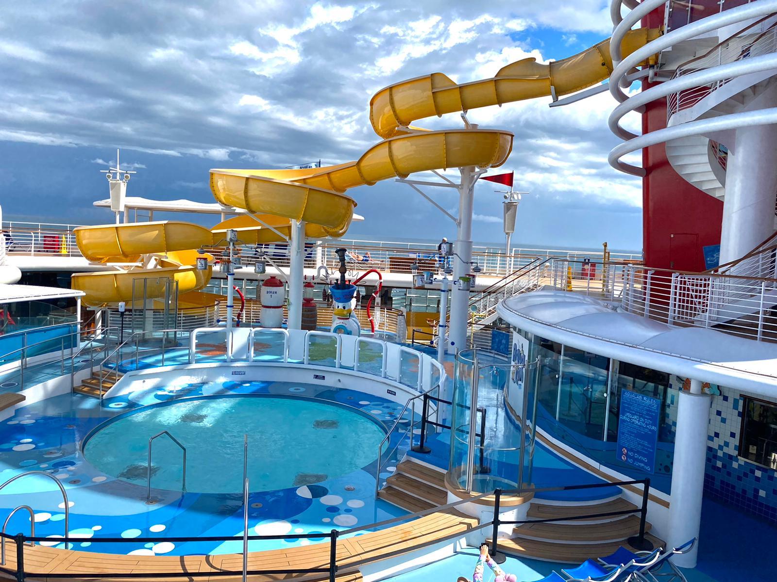 One of pools on the Disney cruise
