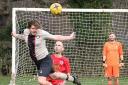Action from Bushell Athletic's 1-0 win at Bedford