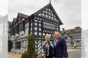 History tour organiser Dominga Devitt and Hillbark's General manager Amanda Arends in front of the hotel building