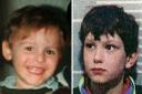 Undated police handout file photos of James Bulger (left) and one of his murderers Jon Venables