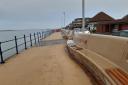 The flood defence wall on West Kirby promenade