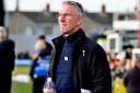 Tranmere manager Nigel Adkins on the touchline at Grimsby Town