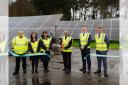 Jitesh Sodha, chair of Spire Healthcare’s sustainability committee, Martin Pye, director of estates and facilities, along with the senior management team at Spire Murrayfield Hospital, Wirral celebrated the newly installed solar panels with a ribbon
