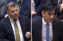Warrington South MP Andy Carter and Prime Minister Rishi Sunak in the House of Commons. Picture: Parliament.tv