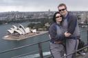 I DO: Catherine and Richard at the summit of Sydney Harbour Bridge. Picture by Tim Cole