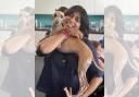 Nisha Katona and her dog Goose during recent visit to Claire House Hospice
